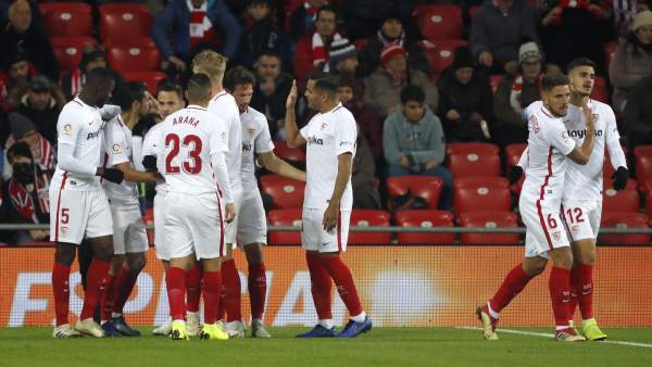 Gol del Sevilla en San Mamés Gol del Sevilla en San Mamés