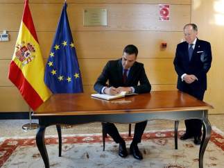 Pedro Sánchez, en la sede del CNI