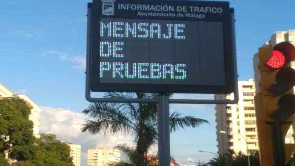 Panel información instalado en Málaga Panel información instalado en Málaga