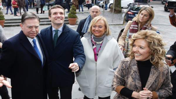 Alfredo Canteli, Pablo Casado, Mercedes Fernández y Teresa Mallada Alfredo Canteli, Pablo Casado, Mercedes Fernández y Teresa Mallada