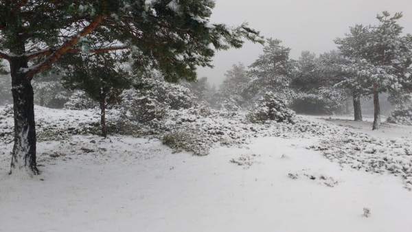 Nieve en la Puebla de San Miguel Nieve en la Puebla de San Miguel