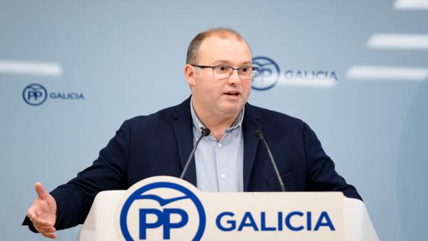 El secretario general del PPdeG, Miguel Tellado, en rueda de prensa El secretario general del PPdeG, Miguel Tellado, en rueda de prensa