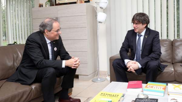 Reunión en Waterloo (Bélgica) entre el pte.Q.Torra y el expte.C.Puigdemont. Reunión en Waterloo (Bélgica) entre el pte.Q.Torra y el expte.C.Puigdemont.