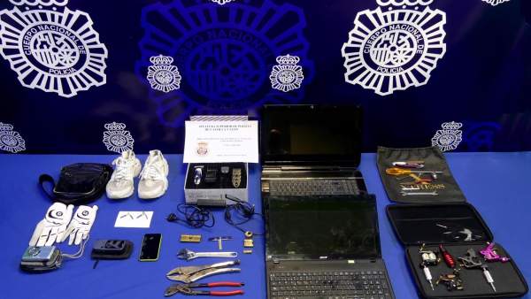 Valladolid.- Material ocupado al deteneido Valladolid.- Material ocupado al deteneido