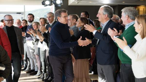 Feijóo, en el acto de presentación de candidatos a las grandes ciudades Feijóo, en el acto de presentación de candidatos a las grandes ciudades
