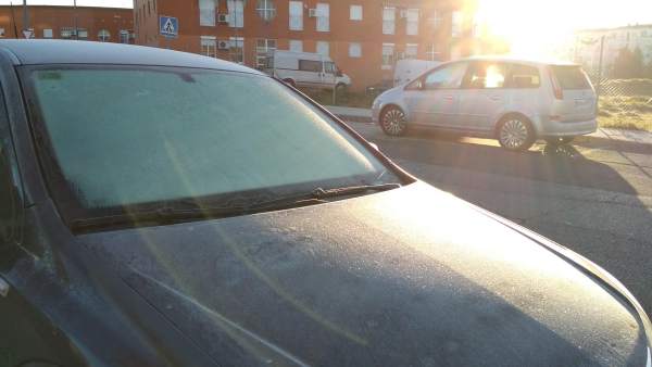 Efectos de la helada en un coche Efectos de la helada en un coche