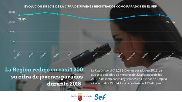 Casi 1.300 jóvenes, la mayoría mujeres, salieron del paro en 2018 Casi 1.300 jóvenes, la mayoría mujeres, salieron del paro en 2018