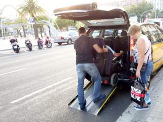 Taxi adaptado de Barcelona.