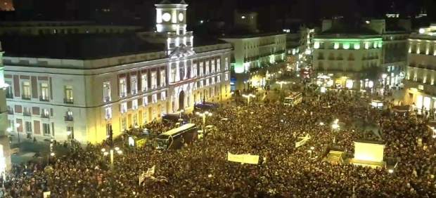 La Puerta de Sol, repleta de mujeres en su protesta contra VOX
