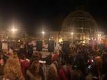 Concentración de mujeres en la Plaza de España de Mérida