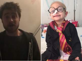 Daniel Radcliffe y la niña Gisel García