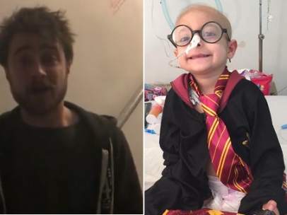 Daniel Radcliffe y la niña Gisel García