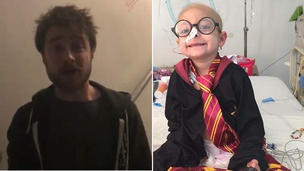Daniel Radcliffe y la niña Gisel García Daniel Radcliffe y la niña Gisel García