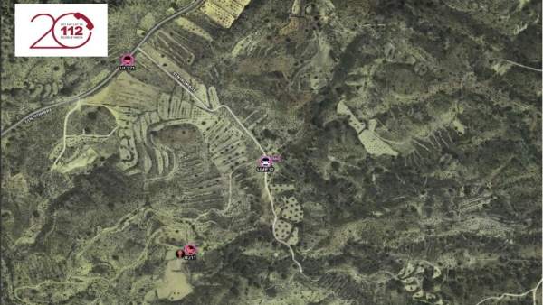 Imagen aérea del lugar del accidente Imagen aérea del lugar del accidente