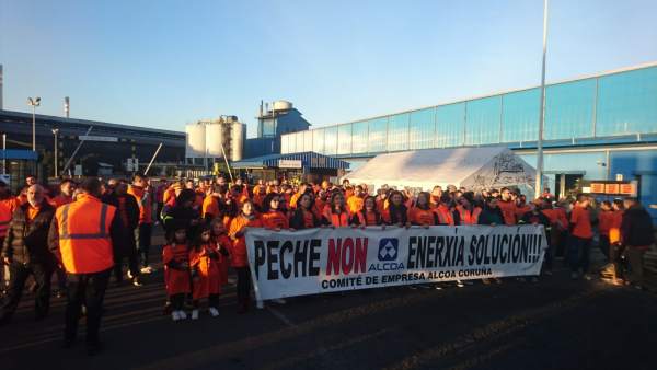 Protesta de trabajadores de Alcoa de A Coruña Protesta de trabajadores de Alcoa de A Coruña