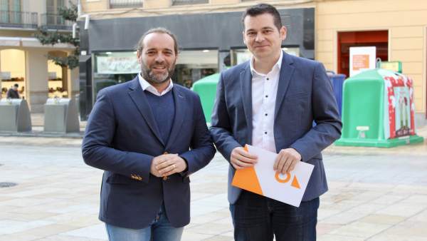 Juan Cassá y Alejandro Carballo Ciudadanos Cs Málaga Ayto Ayuntamiento portavoce Juan Cassá y Alejandro Carballo Ciudadanos Cs Málaga Ayto Ayuntamiento portavoce