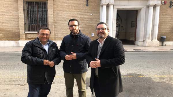Heredia y Calderón en antequera PER medios atención visita PSOE Heredia y Calderón en antequera PER medios atención visita PSOE