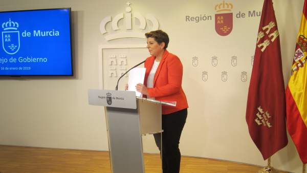 La portavoz del Gobierno regional, Noelia Arroyo La portavoz del Gobierno regional, Noelia Arroyo
