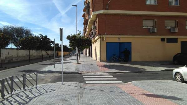 La calle Periodista Ricardo Rodriguez tras la intervención La calle Periodista Ricardo Rodriguez tras la intervención