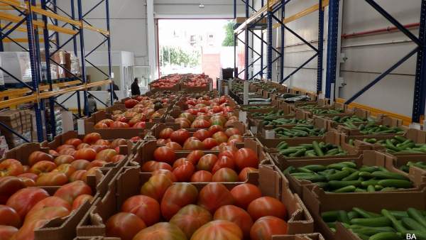 Parte de los productos repartidos por bancos de alimentos. Parte de los productos repartidos por bancos de alimentos.