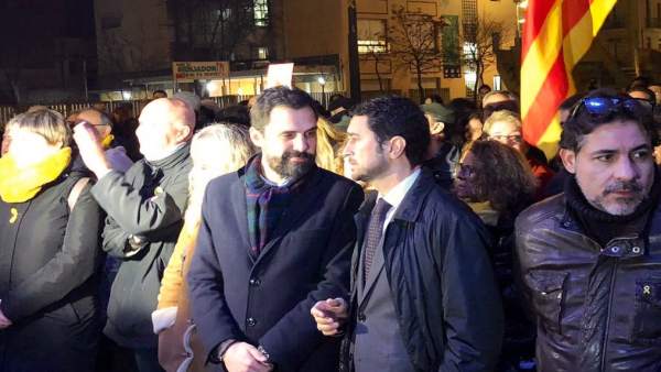 Roger Torrent (pte.Parlament) Damià Calvet (conseller de la Generalitat) Roger Torrent (pte.Parlament) Damià Calvet (conseller de la Generalitat)