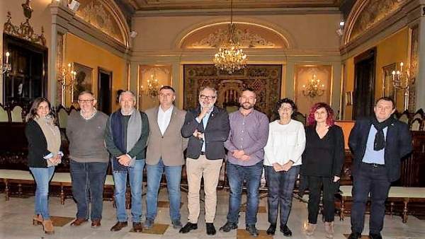 El alcalde de Lleida, Fèlix Larrosa y los miembros del jurado de los Premis Hort El alcalde de Lleida, Fèlix Larrosa y los miembros del jurado de los Premis Hort