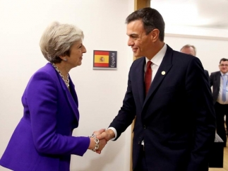 Pedro Sánchez et Theresa May