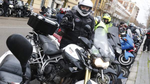 Zamora.- Motauros a su llegada a la capital hoy Zamora.- Motauros a su llegada a la capital hoy