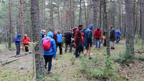 Asistentes a una de las actividades en la naturaleza en el Maestrazgo Asistentes a una de las actividades en la naturaleza en el Maestrazgo