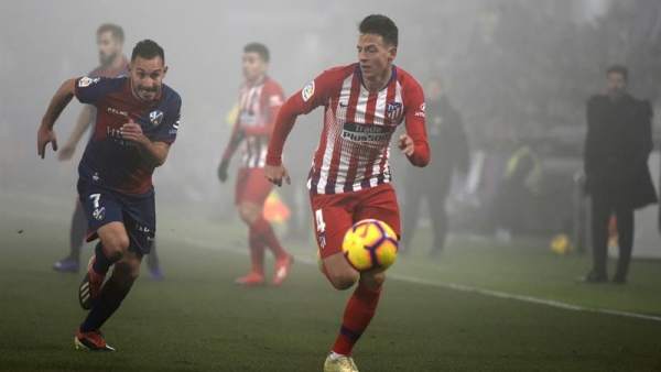 Santiago Arias, durante el Huesca - Atlético de Madrid. Santiago Arias, durante el Huesca - Atlético de Madrid.