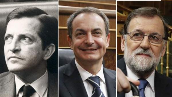 Suárez, Zapatero y Rajoy Suárez, Zapatero y Rajoy