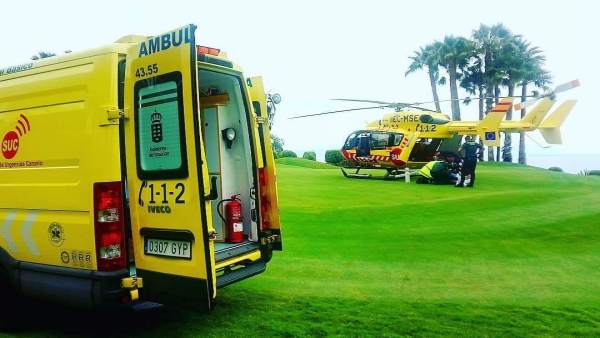 Ambulancia y helicóptero del SUC Ambulancia y helicóptero del SUC