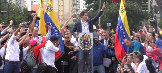 Juan Guaidó en un discurso