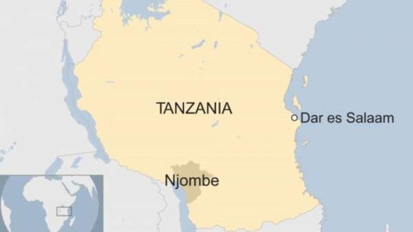 Mapa de Njombe en Tanzania. Mapa de Njombe en Tanzania.