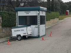 Caseta de seguridad de la Guardia Civil en la finca de Pablo Iglesias