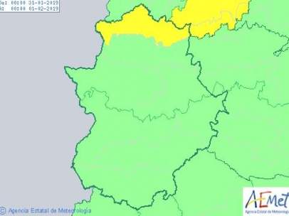 Alertas 31 de enero en Extremadura