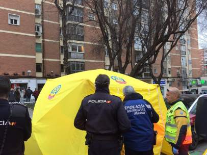Imagen del operativo desplegado en el accidente.