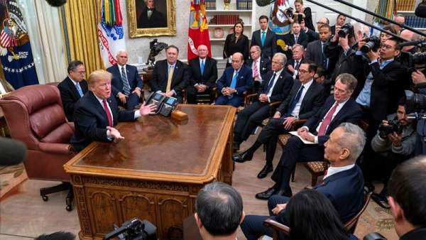 Donald Trump y Liu He Donald Trump y Liu He