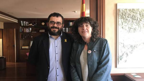 La consellera de Agricultura de la Generalitat, Teresa Jordà, y su homólogo bale La consellera de Agricultura de la Generalitat, Teresa Jordà, y su homólogo bale