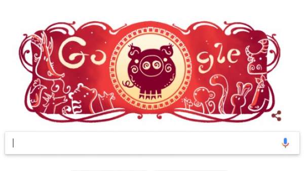 Doodle del año nuevo chino Doodle del año nuevo chino