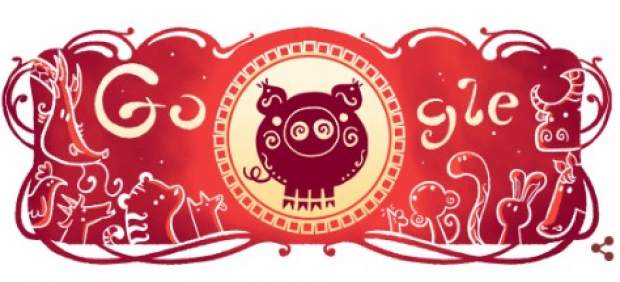 Doodle del año nuevo chino