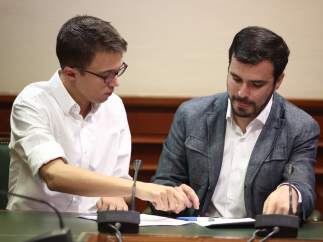 Errejón y Alberto Garzón en el Congreso