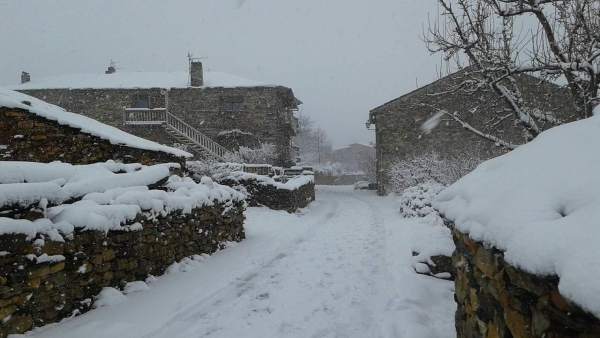 Pueblo nevado. Pueblo nevado.