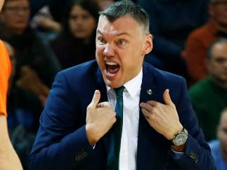 El entrenador del Zalgiris Kaunas, Sarunas Jasikevicius