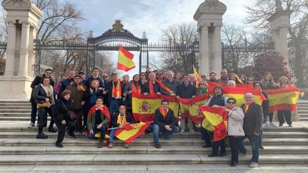 Representantes del PP Aragón este domingo en Madrid Representantes del PP Aragón este domingo en Madrid
