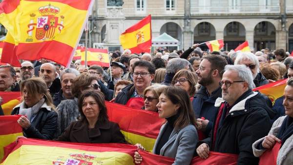 Manifestación de A Coruña 'por la unidad de España' para secundar la llevada a c Manifestación de A Coruña 'por la unidad de España' para secundar la llevada a c