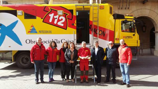 Guillén en el puesto de Mando Avanzado del 112 Guillén en el puesto de Mando Avanzado del 112