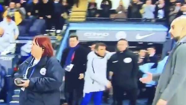 Sarri y Guardiola. Sarri y Guardiola.