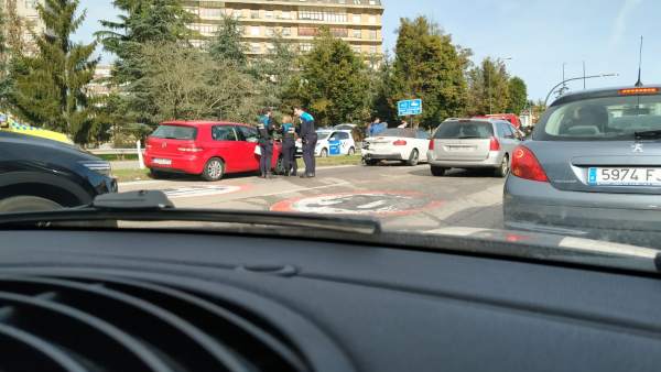 Accidente de tráfico a la entrada de Oviedo Accidente de tráfico a la entrada de Oviedo