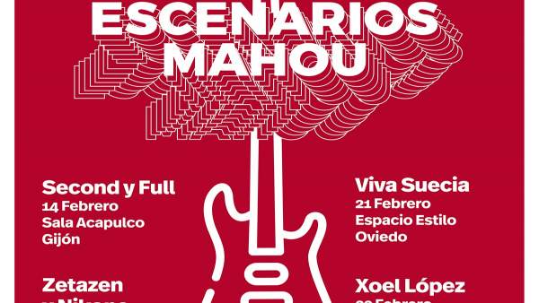 Cartel Escenarios Mahou en Asturias Cartel Escenarios Mahou en Asturias
